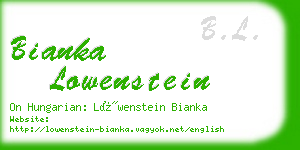 bianka lowenstein business card